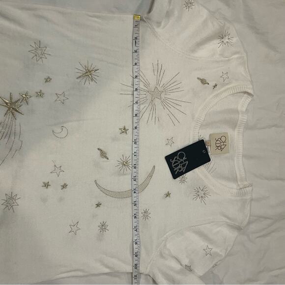 Chaser NWT Plus Size 2X White Astrology Sweater - Picture 7 of 12
